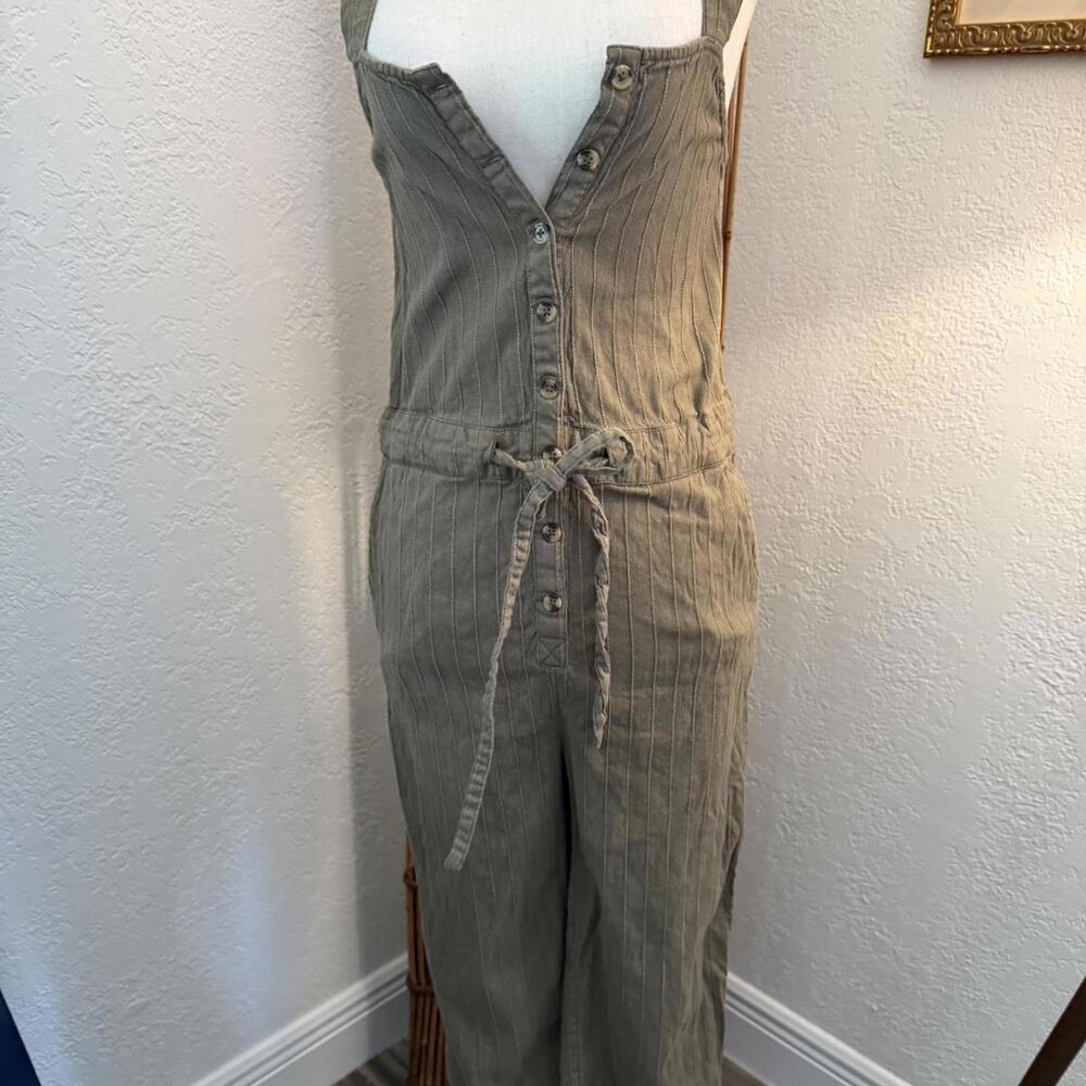Billabong Women's Khaki and Green Dungarees-overall